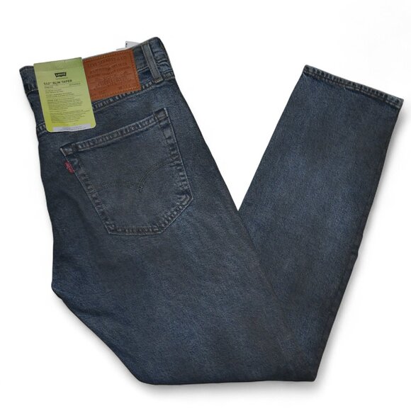 Levis 512 Slim Taper Fit Jeans Men's Size 33x32 Stretch Dark Wash Denim NWT - Picture 10 of 12